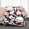 This Cute Pochacco-print Cartoon Blanket Is Made of Warm and Comfortable Flannel and Is Suitable for Bedrooms, Sofas, Beds,