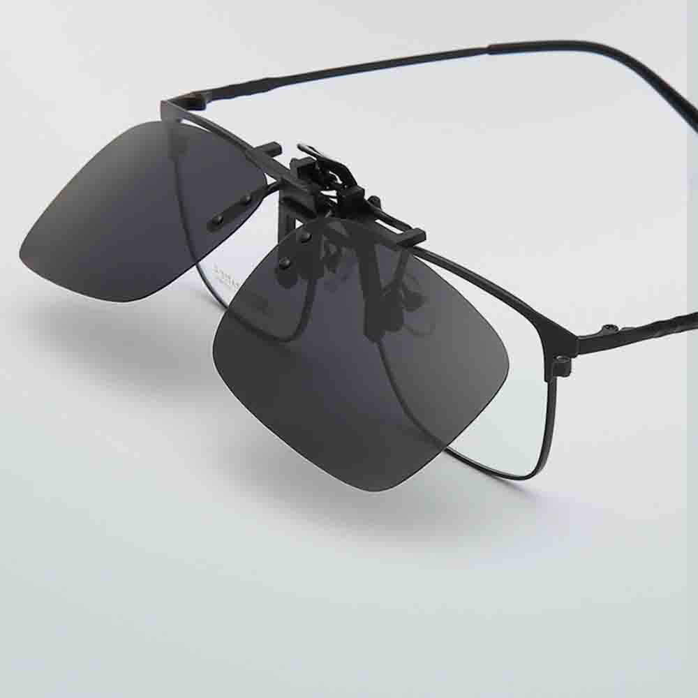 Yellow Clip On Sunglasses Polarized Night Vision Driving Glasses Anti Glare UV400 Eyewear For Prescription Lens Men Women Use