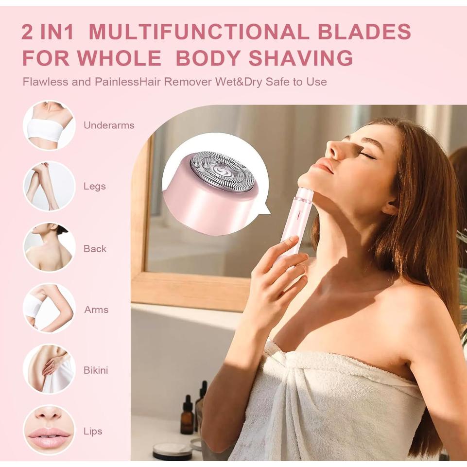 2025 New Glow Aura Bikini Shaver,Glowshave 2-in-1 Women's Body Shaver