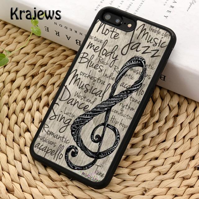 Krajews Colorful musical notes Soft Phone Case Cover For IPhone 18 17 Air 16 15 14 plus 11 12 13 pro max Plus coque Fundas