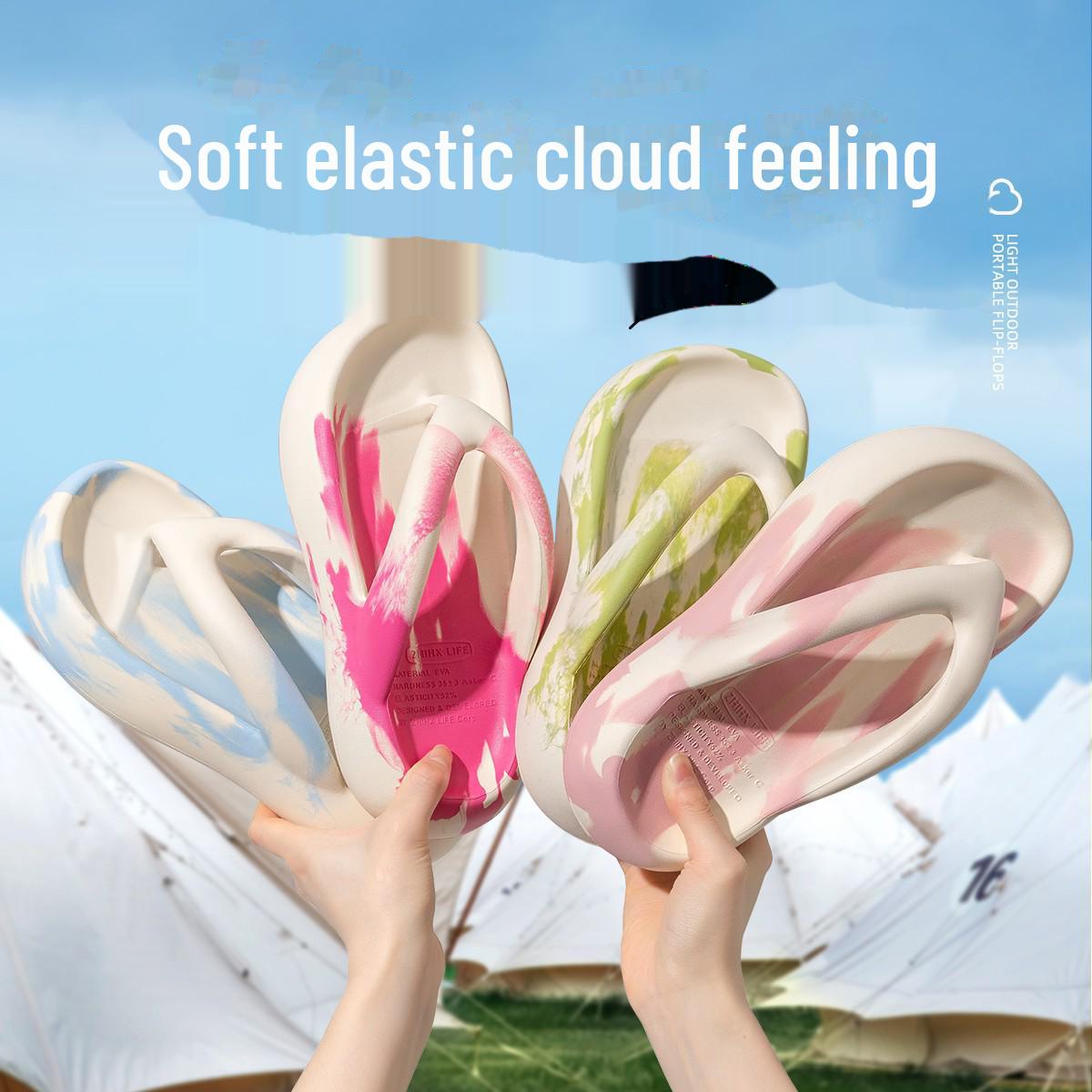 

2024 Women s Thick-Sole Non-Slip Flip-Flops for Outdoor Summer Comfort. 40/41 зелений