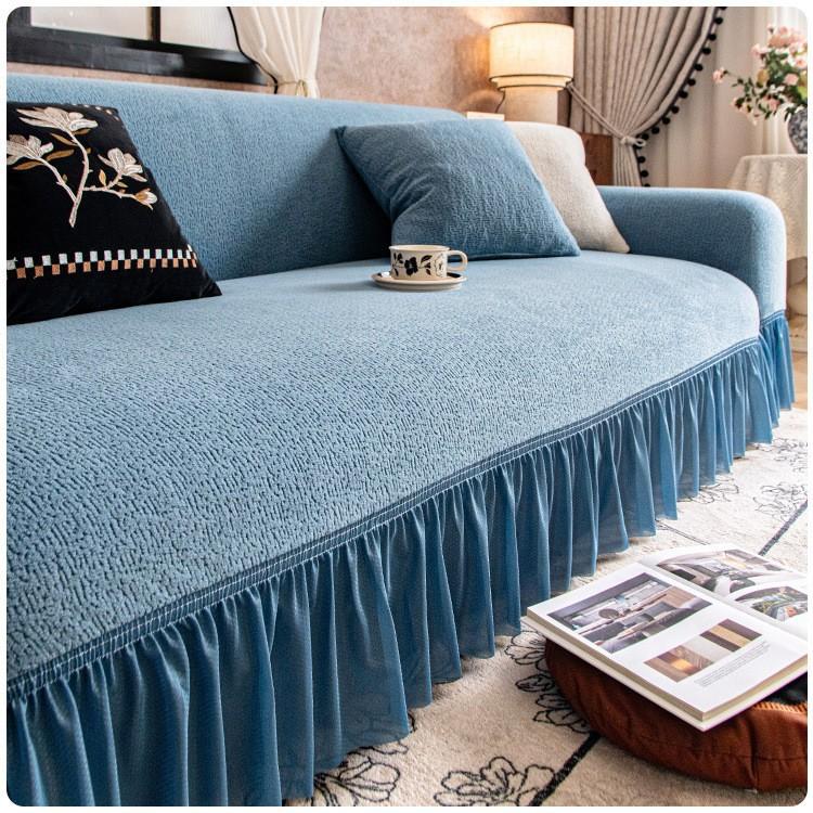 

Retro high-end sofa cover all-inclusive universal set, suitable for all seasons, thickened anti-cat scratch 2026 new style sofa cover footrest [applicable range 70*90cm]