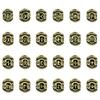 24x Wikinger-Runen-Alphabet-Zeichenperlen Bartperle für Männer Lose Abstandshalterperle DIY Schmuck Haarteil Schmutziges Zopfornament