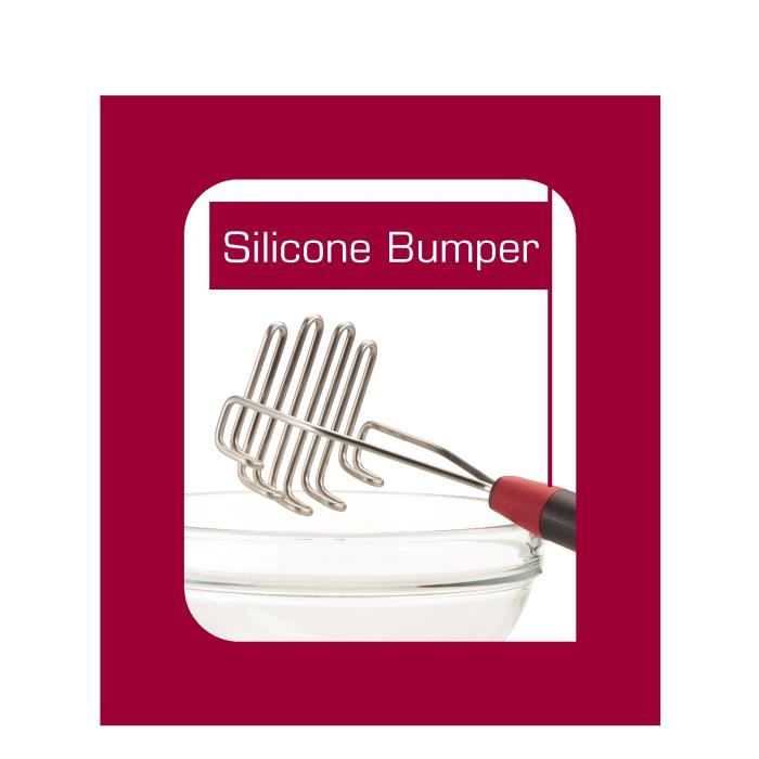 TEFAL Ecrase purée en inox Ingenio - Gris et noir