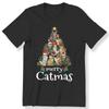 Merry Catmas Men's Ladies T-shirt Christmas Cat Lovers Gift T-shirt 100% Cotton Unisex T-Shirt