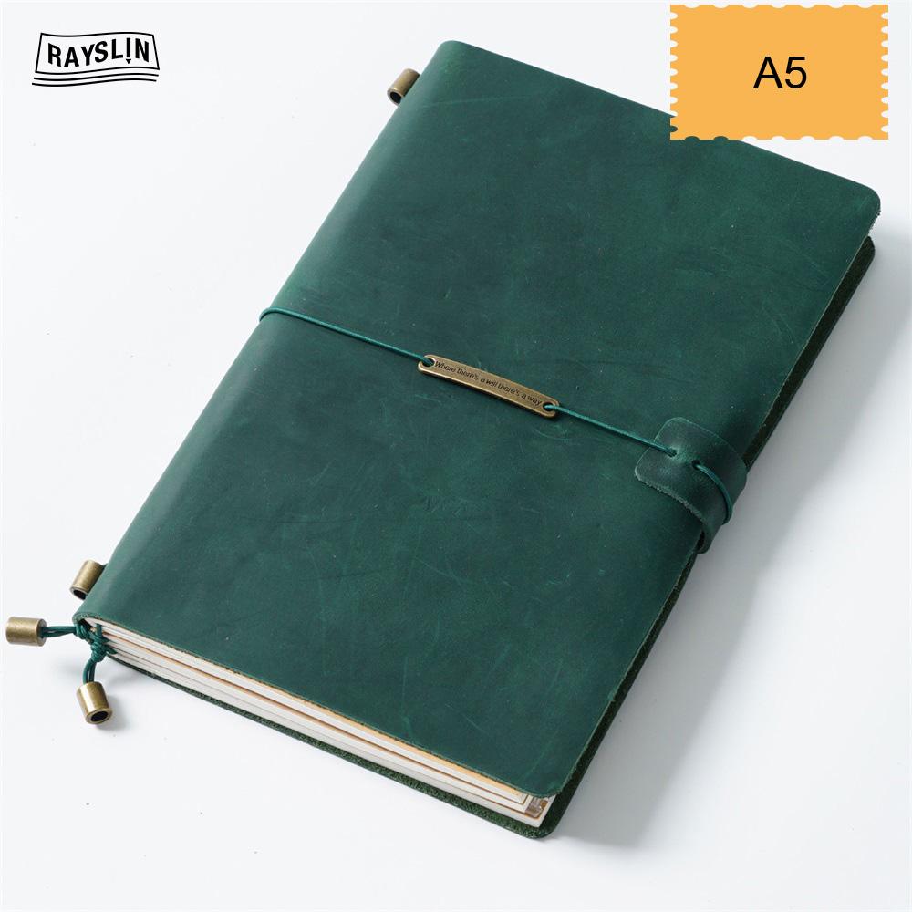 7 Farben 4 Größen Reisetagebuch Echtes Leder Cover Handgefertigtes Notizbuch DIY A5 Tagebuch Büro Schule Notizbuch Kostenlose Namensprägung