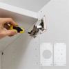 4Pair Hinge Repair Plate Cabinet Furniture Drawer Table Repair Mount Tool Hardware Stainless Steel Hinge Fixing Plate