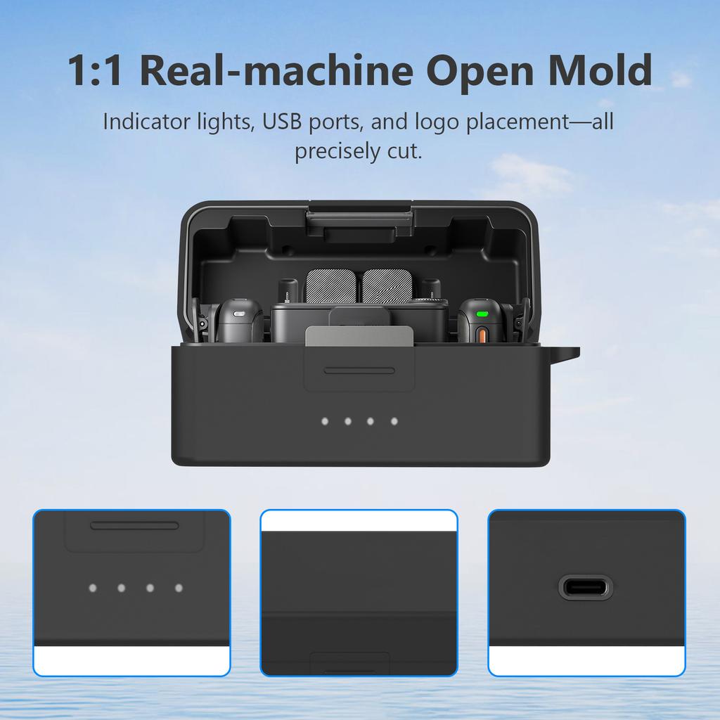 Shockproof Silicone Case For Mic 3 Microphone Charging Case Dustproof Protections Lightweight Easy Installation