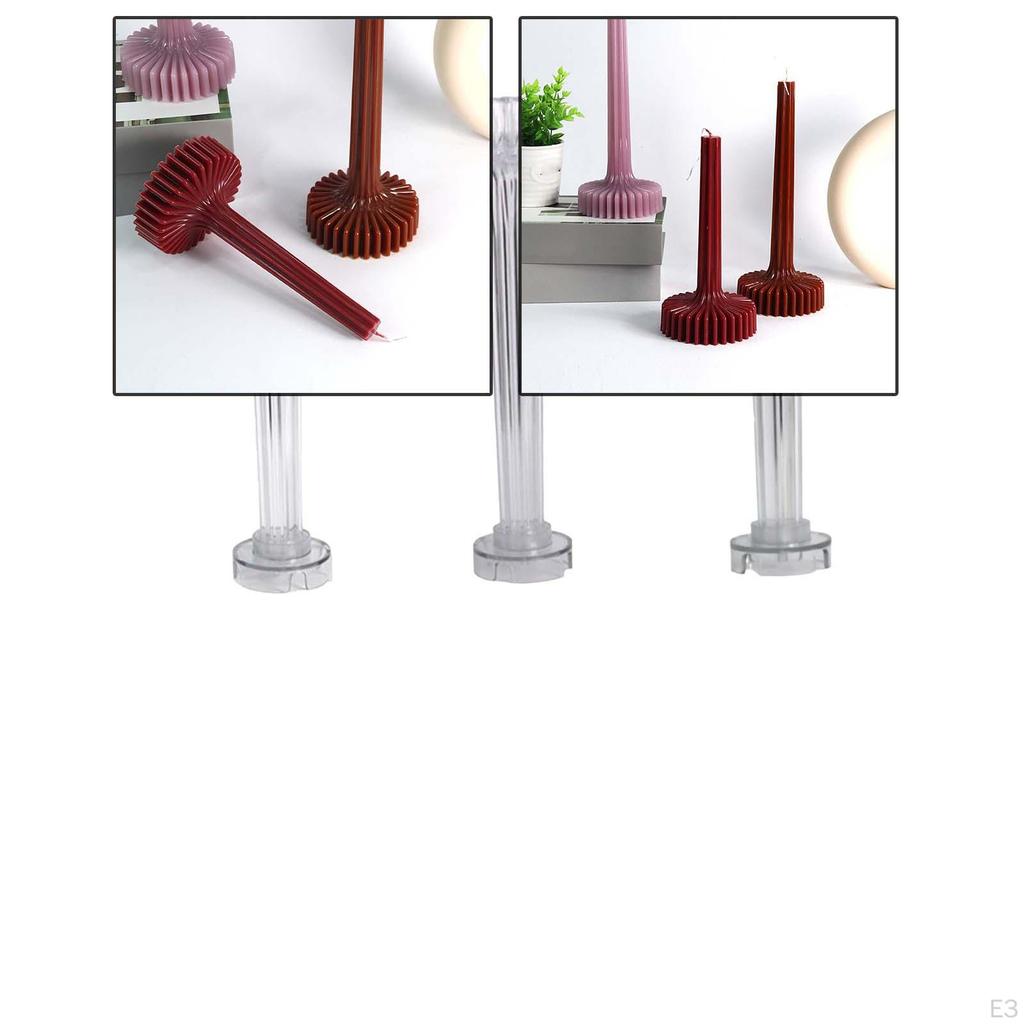 3D Candle Mould Candlestick Acrylic Handmade Crafts Home Decor Casting Craft Art DIY Tools