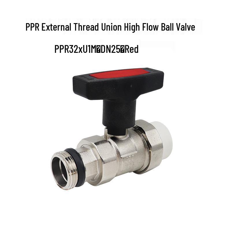 Dual-Use All Copper High Flow Ball Valve for AC and Floor Heating