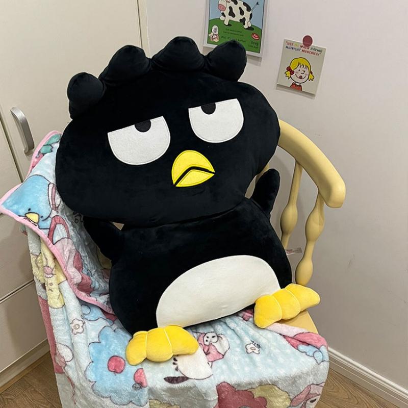 Non-Toxic Soft Cuddly Bad Badtz Maru Plush Toy Kawaii Stuffed Animal Black Penguin Plushies Throw Pillow Japanese Style Doll Xmas Gifts
