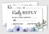 Inkdotpot 50 Blank RSVP Cards With White Envelopes Floral 4"x6" Response Cards-RSVP Reply Card For Wedding-Bridal Shower-Baby Shower-Rehearsal