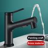 Silver/Black Bathroom Sink Faucet, Anti-Rust Brass Construction,Hot and Cold Water Mixer Tap & Up Spray Design