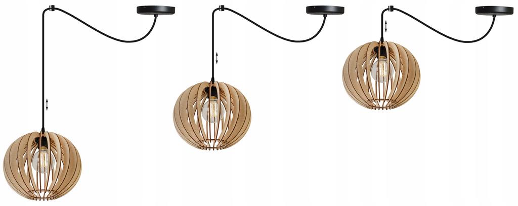 MODERN WOODEN LED CEILING HANGING LAMP