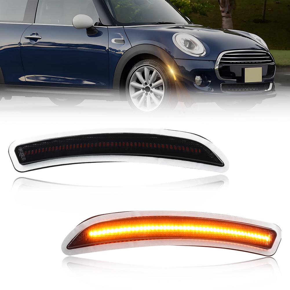 

2Pcs For 2014 2015 2016 2017 2018 2019 Gen3 MINI Cooper F55 F56 F57 Front/Rear Side Marker Light Fender Light Reflector W/LED