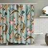 Cute Otter Shower Curtain Forest Animal Bathroom Decor Woodland Nature Waterproof Fabric Backdrop For Spa