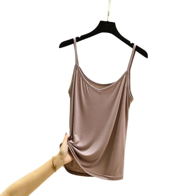 Canottiera da Donna in Modal con Spalline Sottili - Estiva Sottile da Indossare Sotto/Senza Maniche, Taglie Forti Vestibilità Larga per un Effetto Snellente