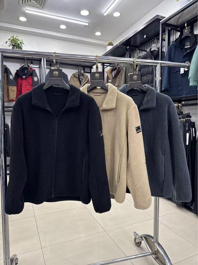 Sea Cut Double-Sided Warm Fleece: Lambswool Stand Collar Jacket for Autumn/Winter - Men's Clearance 4Y501A