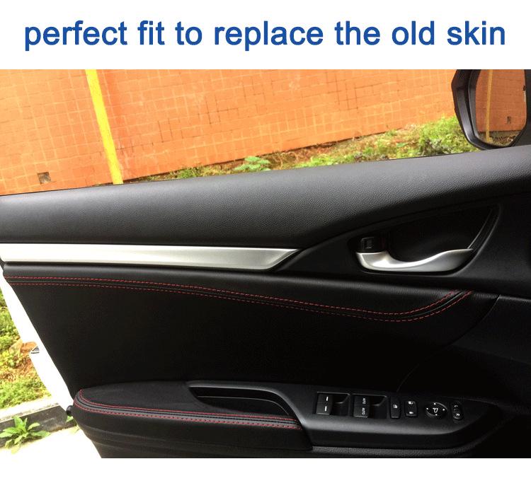 Pasuje na Honda Civic 2016-2021, Desátá generace Kožená loketní opěrka na dveřním panelu.