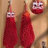 1pcs, Chinese New Chenille Hand Towel Hanging Cute Hand Ball Red Festive Cartoon Kitchen Toilet Lion Wake Handkerchief