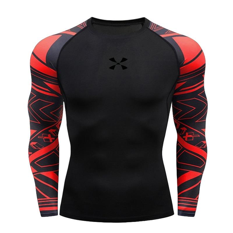 Men's Compression Gym Wear Swim T Shirt Wholesale Men Gym Wear Slim Fit Rash Guard Compression T Shirt