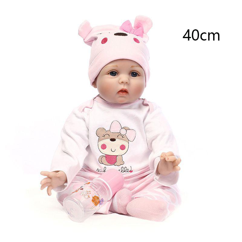 

Мягкие 16-дюймовые реалистичные силиконовые куклы Реборн, милая девочка, малышка, детские подарки, игрушка