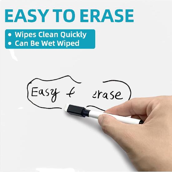 Magnetic Dry Erase Board Sheet for Fridge, 12"x8" Reuasble & Erasable White Board Sheet, Smooth and Flexible Small Magnet Blank Notepad for Home