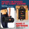 Heavy Duty Tool Bag Roll Up, UUP Rolled Empty Tool Organizer, Foldable with 2 Small Pouches, Portable for Mechanics Electricians
