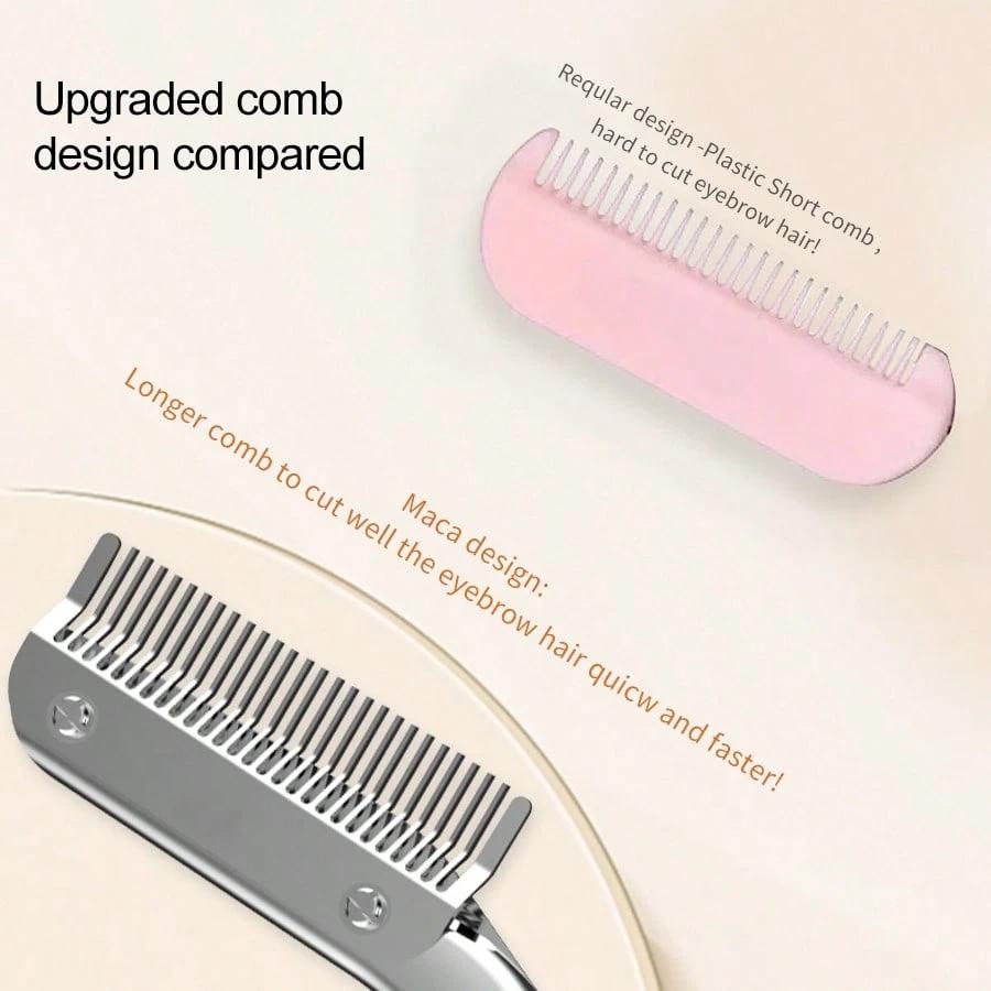 2Pcs Stainless High Quality Eyebrow Trimming Tool With Eyebrow Comb&Trimmer Eyebrow Scissors.Perfect Tools For Trimming