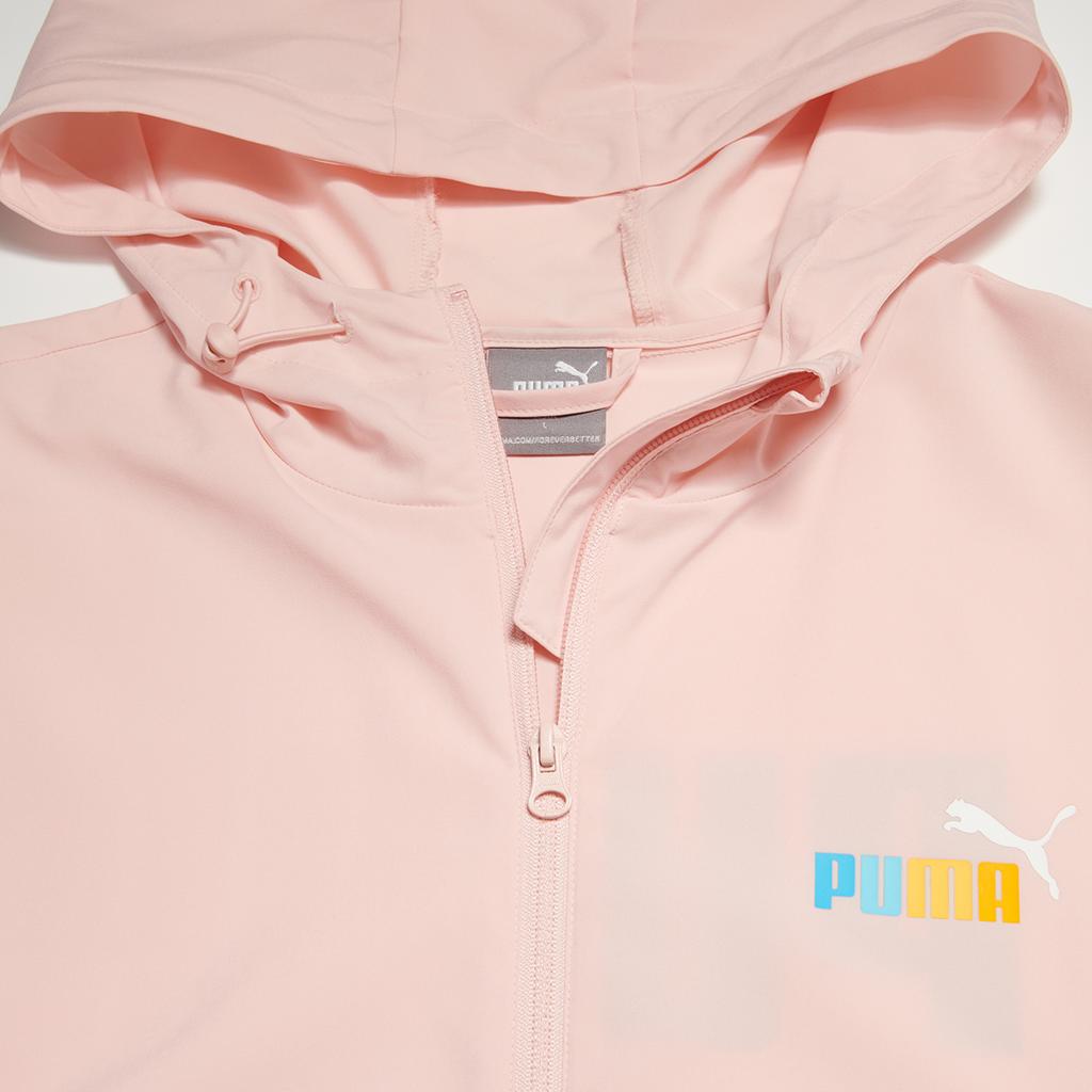 Puma Casual Minimalist Color-Block Woven Hooded Sports Jacket Unisex Jacket Pink 678013-66