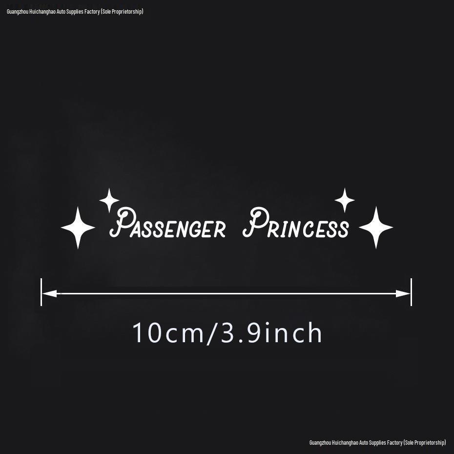 Passenger Princess Inspirational Rearview Mirror Car Sticker