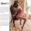 Sexy Lingerie Inner Underwear Nightwear One Piece Setup X033 [Agnel x] See-Through Women's (Red, Free)