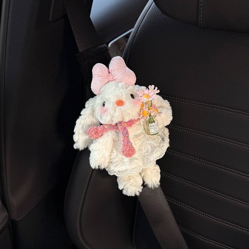 High Grade Cute Rabbit Car Seat Belt Shoulder Protector Women's Wear Resistant Clothing Auto Seat Belt Accessories