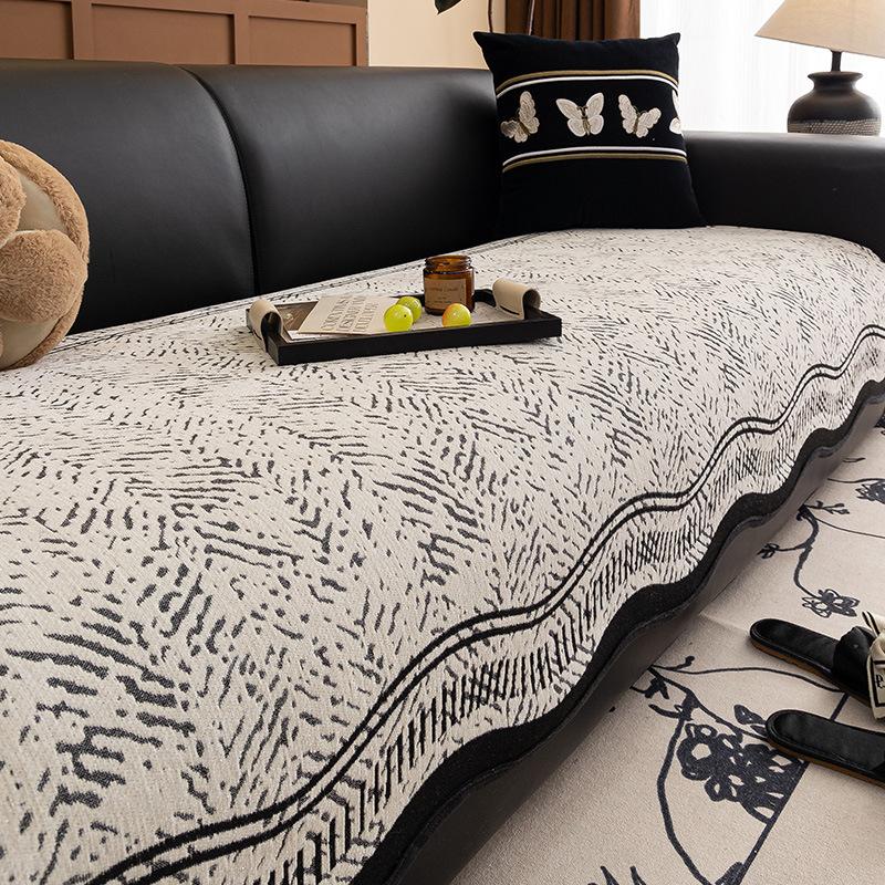 Chenier Special-Shaped Sofa Cushion, Universal Non-Slip Seat Cushion For All Seasons, Four-Person Straight Row One-Piece Sofa Cover Cover Cover