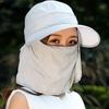 Fashion UV Protection Fisherman Cap Removable Zipper Fishing Hat Face Neck Cover Bucket Hats Hiking Camping