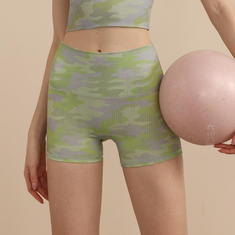 Sports Shorts Spring and Summer New Solid Color Yoga Shorts Tight High Waist Elastic Sports Fitness Three-point Yoga Pants Women