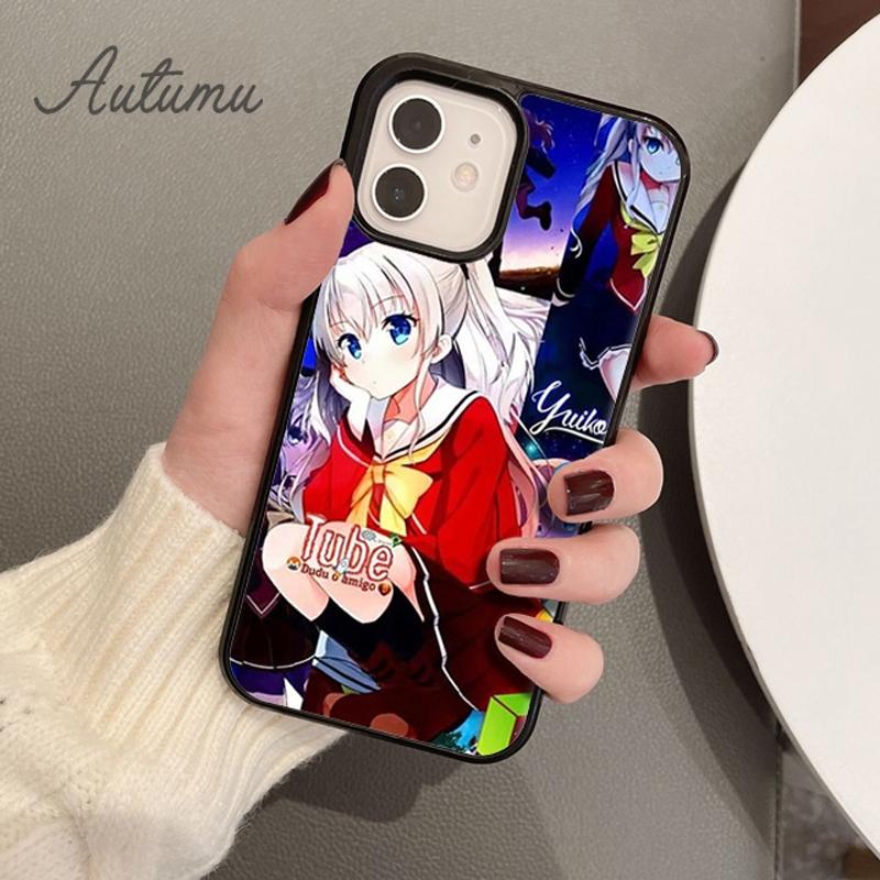 Charlotte Anime Phone Case for iPhone 11 12 13 14 Pro Max Mini X XR XS SE 2020 5 6S 7 8 Plus Samsung Galaxy S21 S22 Cover Shell
