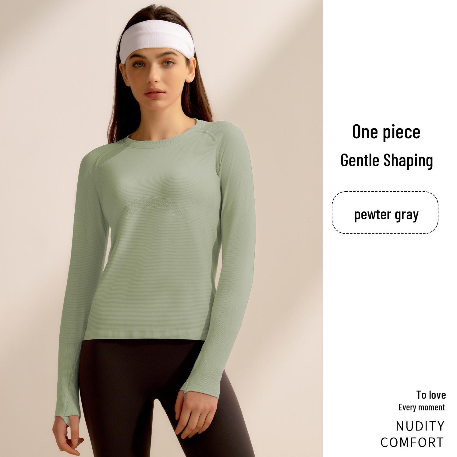 

Женский топ с длинным рукавом Jiu Yi для йоги и пилатеса, быстросохнущий, для весны/осени S