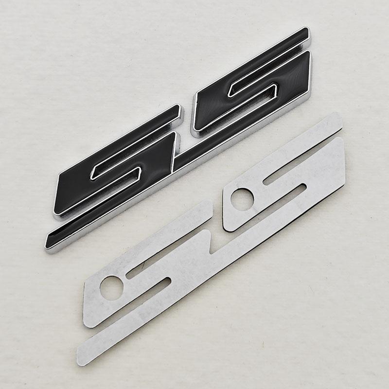 3D Metal Logo 427 SS Car Sticker Fender Side Badge Rear Trunk Emblem Decal For Chevrolet SS 427 Car Universal Assessories