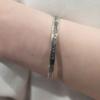 HARANG HR 02B_Silver Letter Bangle Bracelet