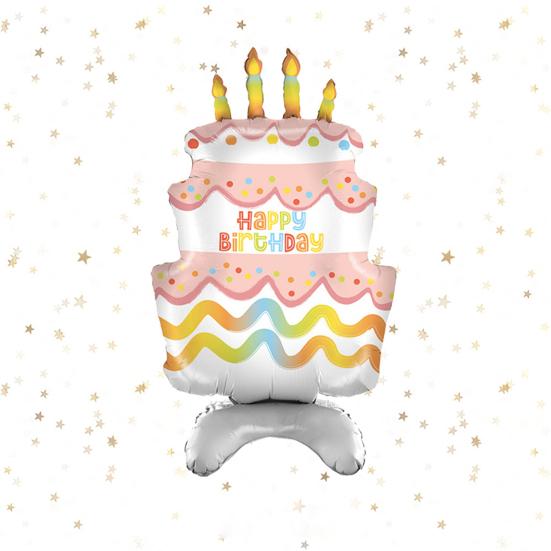 Birthday Party Balloon DIY Scene Layout Various Styles Birthday Cake Toy Decoration Creative Inflatable Cartoon Aluminum Foil Balloon Party