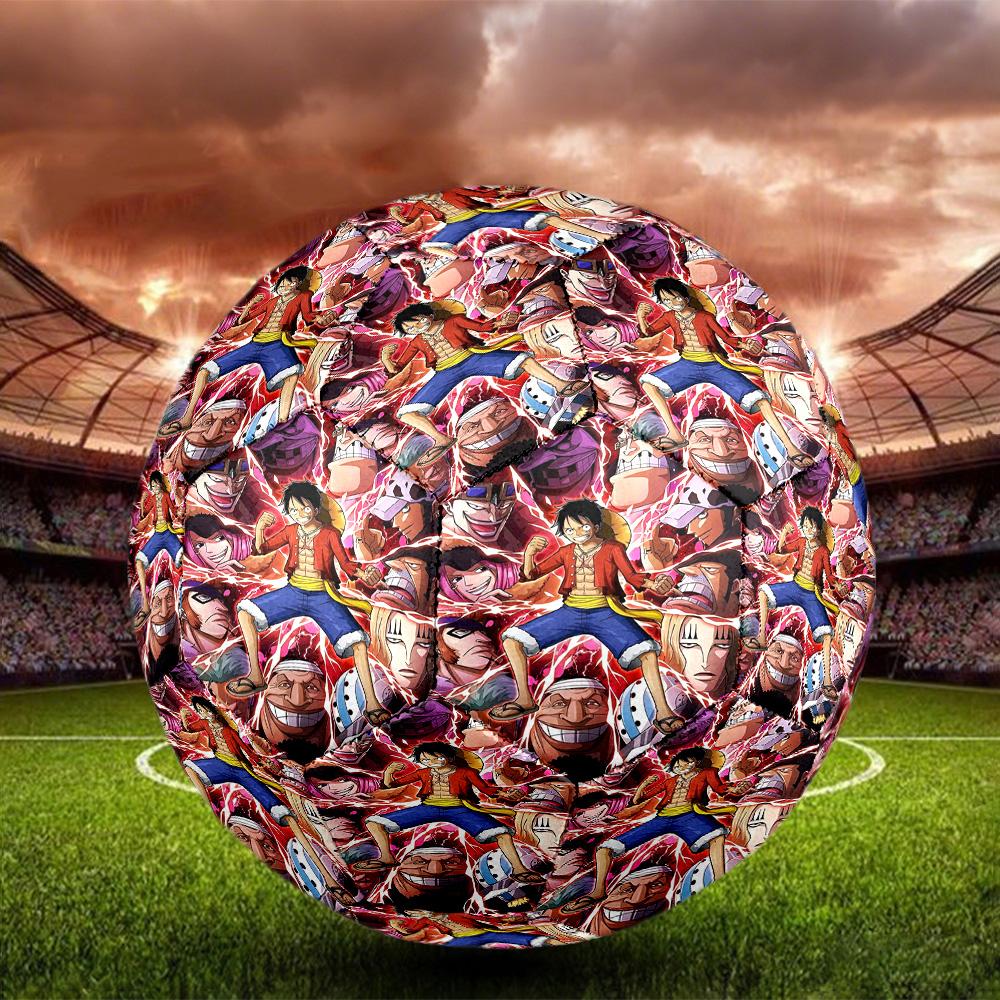 One Piece Print Size 5 Soccer Ball, Standard Match Football for Sports Game and Team Practice, Ideal Gift for Soccer Fans