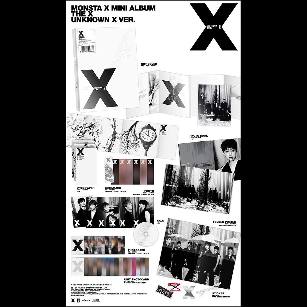 MONSTA X - THE X Mini Album (UNKNOWN X Ver./ UNDERDOG X Ver. / HELLO X Ver./ XX Ver.)