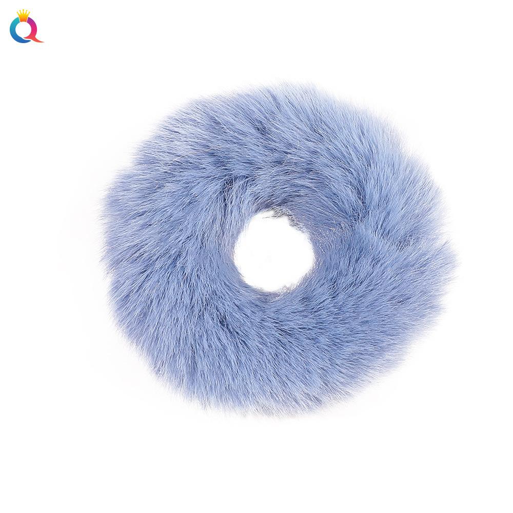 Herbst und Winter Weiche Bindekopf Imitation Kaninchenhaar Dickdarm Haarband Niedlich Flauschig Dickdarm Haaraccessoires