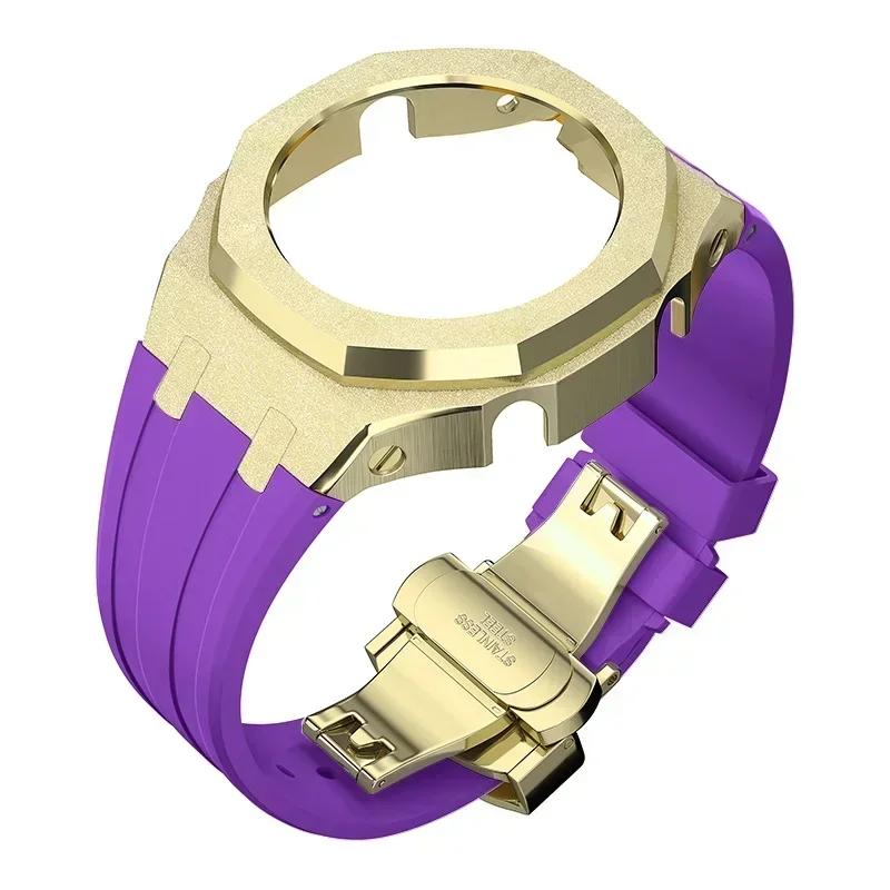 Zestaw modyfikacyjny Gen4 do Casioak GM2100 Metalowa obudowa ze stali nierdzewnej Gumowy pasek Zestaw do modyfikacji Akcesoria Casioak GM-2100 ze śrubami