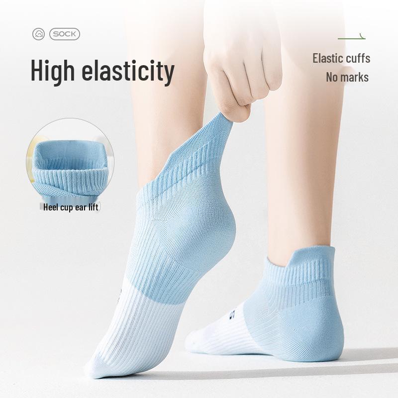 Women's Summer Breathable Anti-Slip Athletic Ankle Socks for Running & Badminton