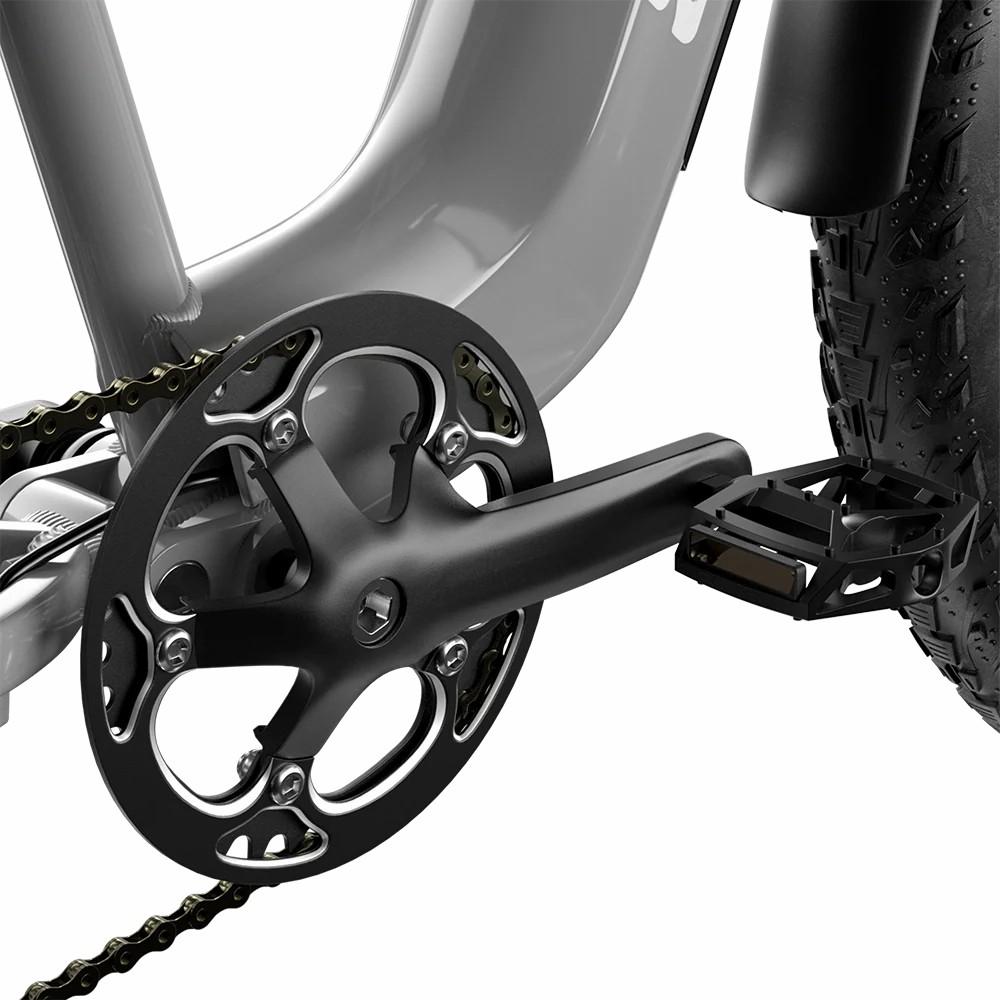 Electric Bicycle Shengmilo 26" 1000Wx2 Motor Full Suspension 48V 17.5AH Adult Ebike Top Speed 45Km/h 7 Speed Grey S600