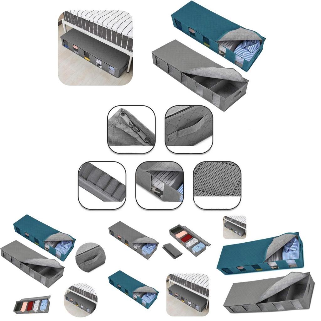 Foldable Non-woven Bed Bottom Storage Bag For Clothes And Quilts Moisture-proof And Dustproof