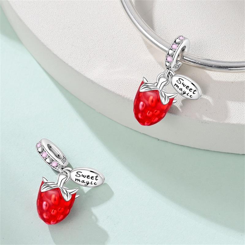 Copper Red Series Gift Box Carousel Beads Pendents Charm Fit Original Diy Bracelet Necklace Birthday Jewelry Gift