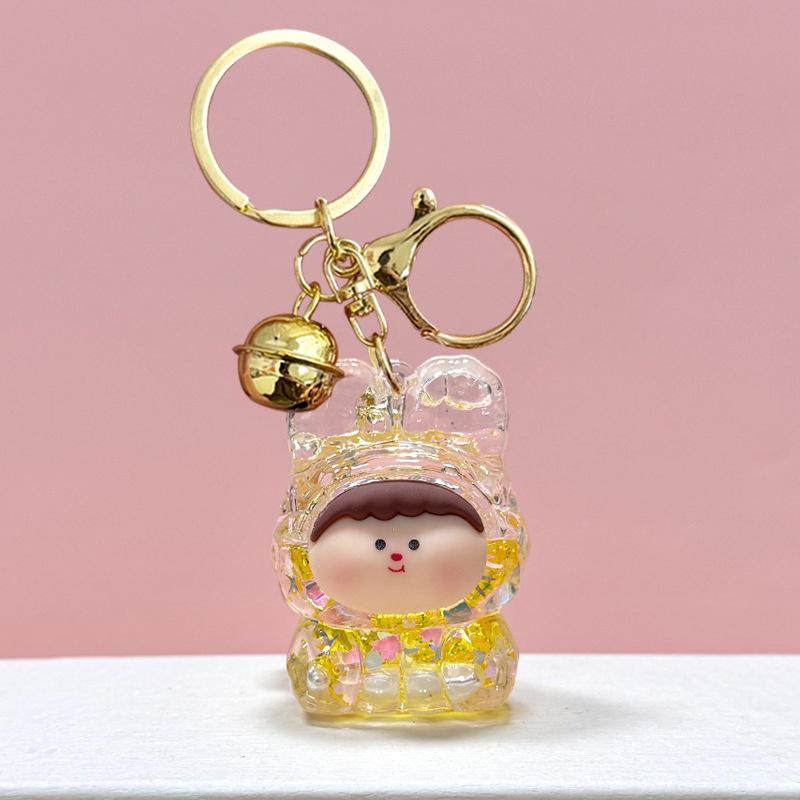 Акрил в масло зыбучие пески мигающий брелок Лилит сумка кулон настольный орнамент брелок — фото 9